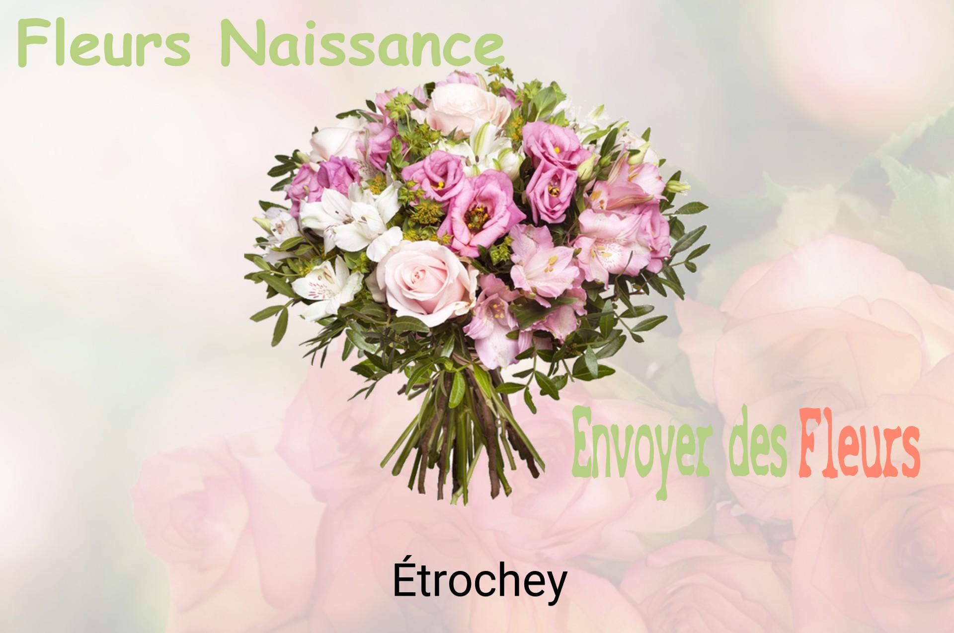 Bouquet de fleurs de naissance livré à Étrochey